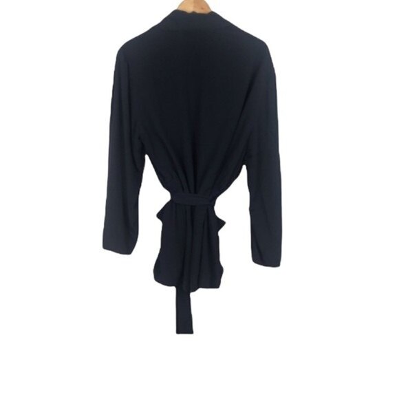 GENE EWING 80's Vintage Draped Jacket Navy S - Picture 2 of 7